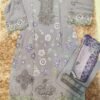 Premium Karachi Suit D No 1001 in Powder Blue – Satin Rayon Fabric with Heavy Embroidery, Cutwork, and Handwork Embellishments – Plus Sizes Available